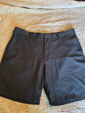 Grand Slam Dark Gray Flat-Front Men's Shorts